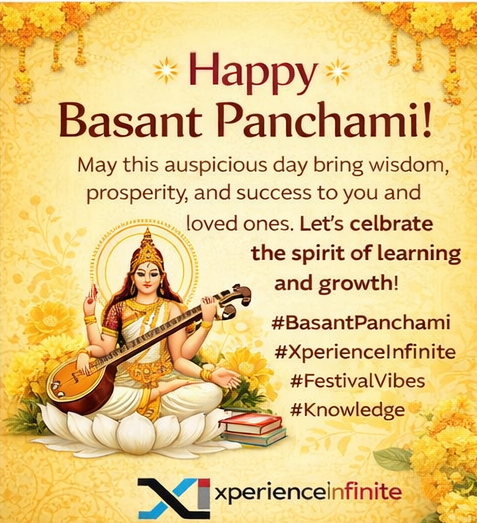 xperience_soft's tweet photo. 🌼Happy Basant Panchami🌼
May wisdom guide your path and success follow your journey.
Warm wishes from
 Xperience Infinite Software Technologies Pvt. Ltd.

#BasantPanchami #Wisdom #Growth #FestiveWishes https://t.co/RDOn9VBzPq