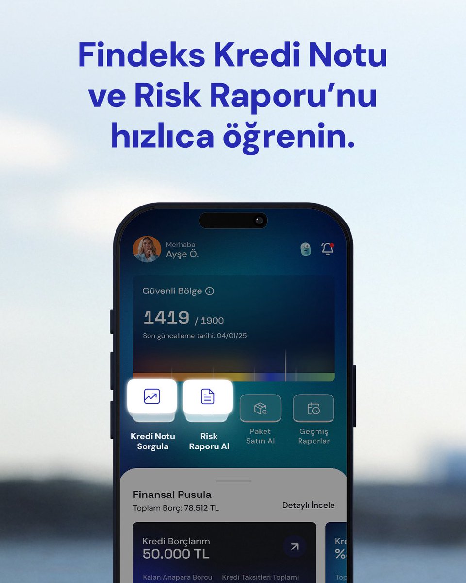 Findeks's tweet image. Tüm Findeks paketlerine hızlıca ulaşın, Kredi Notu ve Risk Raporu’nu saniyeler içinde öğrenin.

Findeks Mobil’i hemen keşfedin!

#Findeks #FindeksMobil #KrediNotu