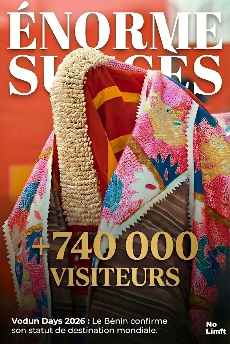 C’EST HISTORIQUE !

Avec plus de 740 000 visiteurs en 2026, les Vodun Days consacrent le Bénin comme une destination touristique et spirituelle majeure à l’échelle mondiale.

Au-delà des chiffres, c’est une victoire identitaire.
Nos traditions, nos Egunguns, nos Zangbetos, nos