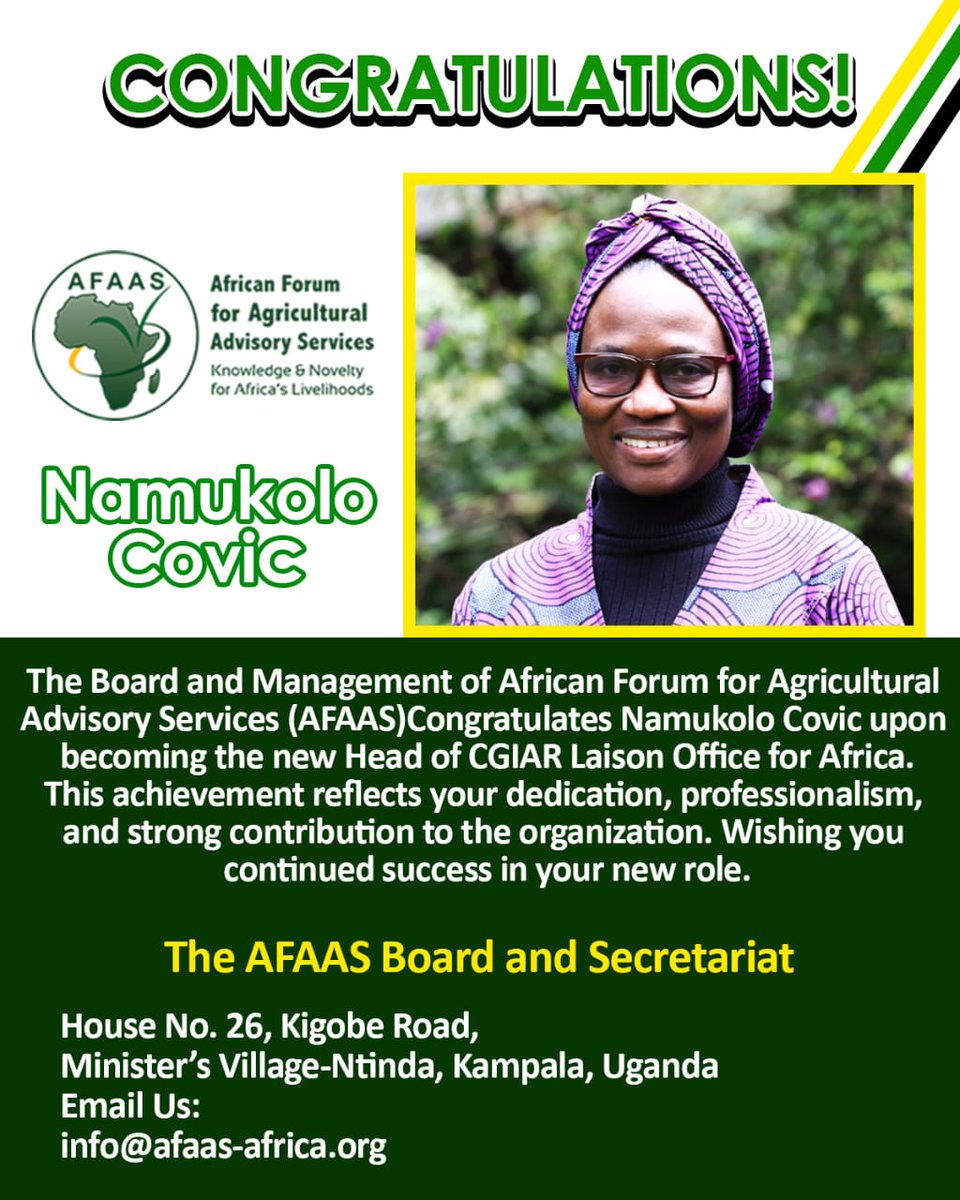 African Forum For Agricultural Advisory Services. tweet media