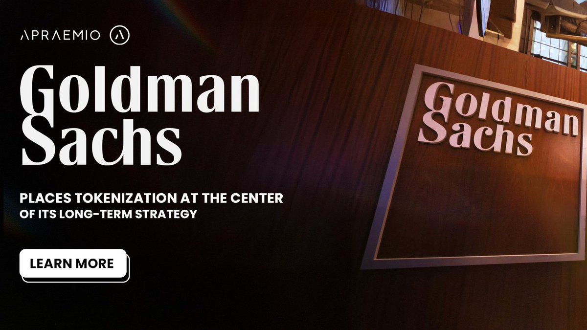 GM, APRA Fam, Another noteworthy update from the crypto market just  dropped: Goldman Sachs places tokenization at the center of its long-term  strategy Goldman Sachs CEO has confirmed that multiple internal teams