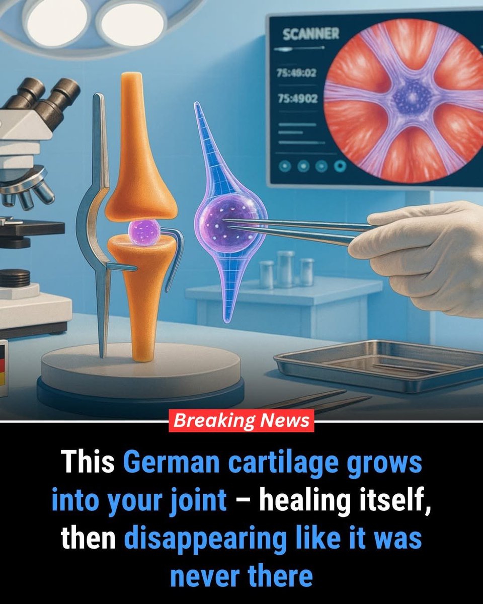 argosaki's tweet image. Germany’s Breakthrough in Regenerative Medicine: 

Self-Regenerating Synthetic Cartilage In a groundbreaking achievement, a team of regenerative medicine researchers in Munich has developed synthetic cartilage that doesn’t just replace damaged joints, it actually regenerates…