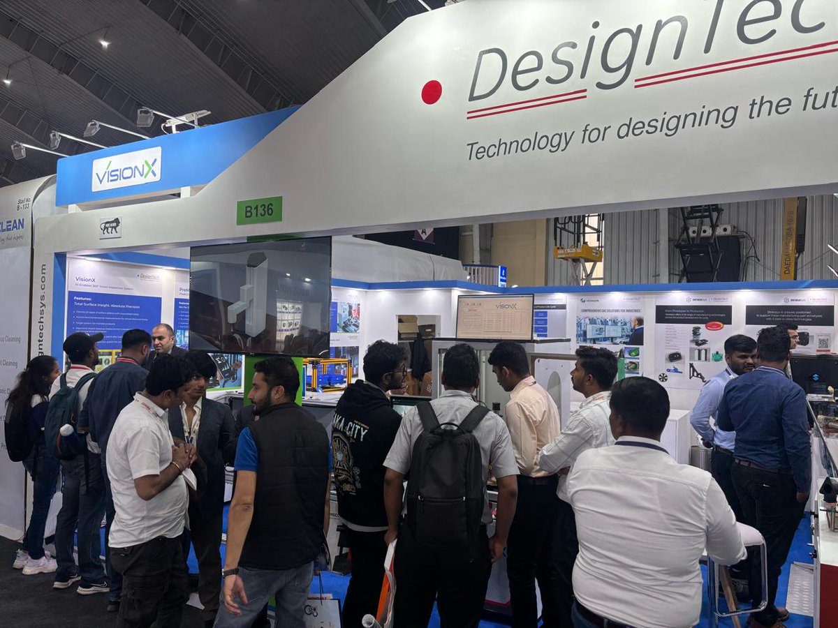 DesignTechSys's tweet photo. Day 3 at @IMTEX 2026

Great momentum and even better conversations at BIEC, Bengaluru!

Visit DesignTech Systems at Booth B136, Hall 3A, Jan 21–25 to see digital engineering drive smarter manufacturing.

#DesignTechSystems #DigitalManufacturing #AdditiveManufacturing #Simulation https://t.co/rZRP0RtLs6
