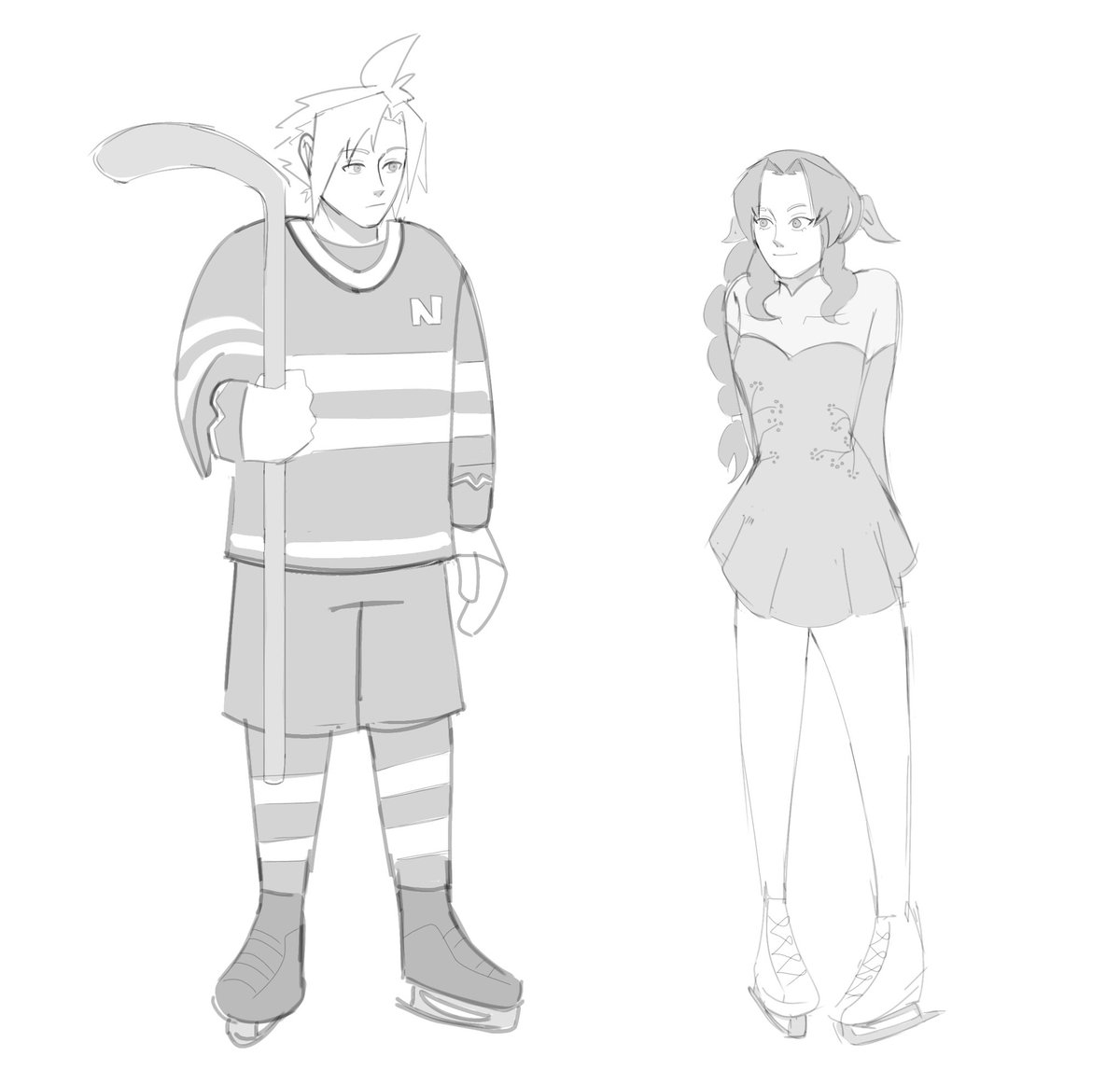 Is there a fic with hockey player cloud and ice skater aerith? Cause i would gladly read it
#clerith