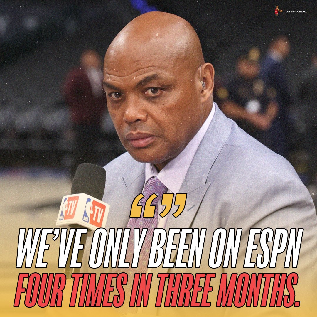 oldskoolbballx's tweet image. I TOLD YOU ALL THIS WOULD HAPPEN.

The second ESPN got Inside the NBA, I said it. They were going to mess this show up. Not improve it. Not evolve it. Slowly destroy it.

And now Charles Barkley is saying it out loud.

“We’ve only been on ESPN, I think, four times in three…