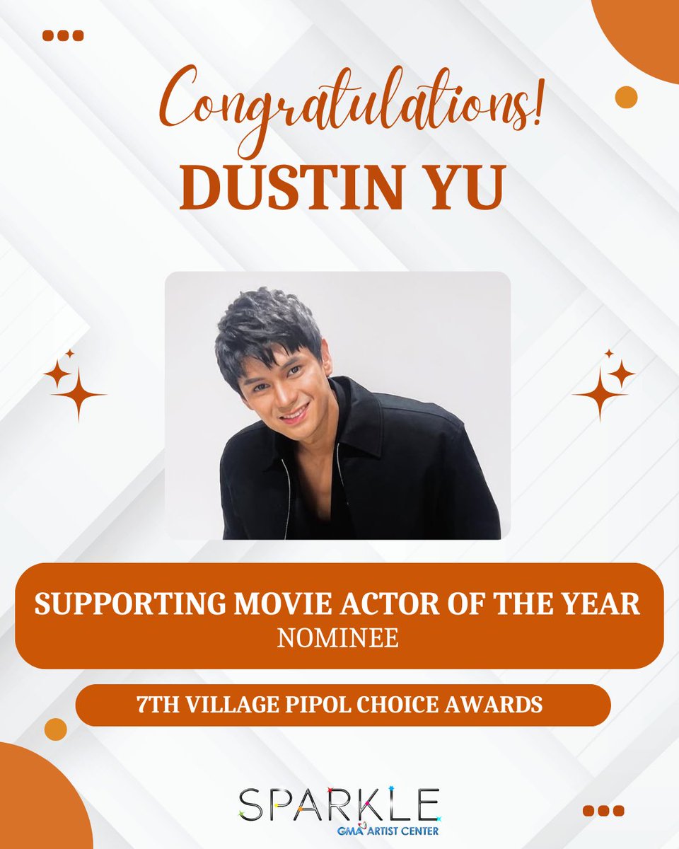Sparkle_GMA's tweet photo. Big congratulations to Dustin Yu and Bryce Eusebio on their nomination for Best Supporting Movie Actor of the Year at the 7th @villagepipol Choice Awards! ✨

Voting starts February 15 — download the VP Choice Awards app and cast your vote 📲 https://t.co/Cgv1QjKX9f