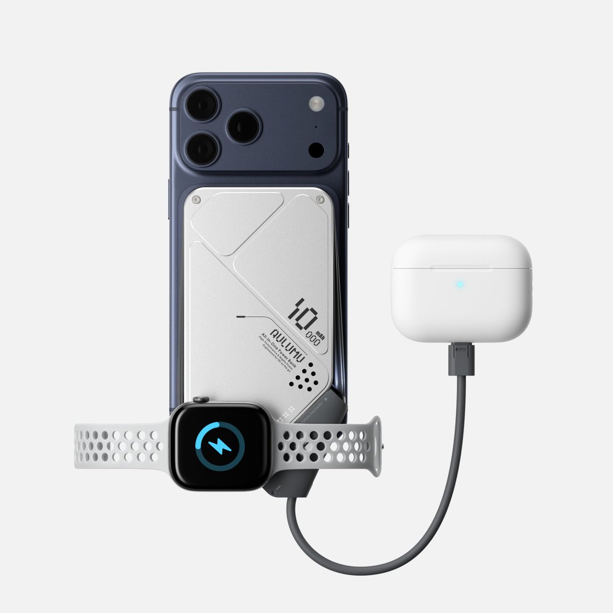 aulumu_official's tweet image. Introducing the brand new aulumu M10 Multi-Charging Dual-Mag Power Bank.

This is our all-new power bank that features charging 3 devices at once, 35W Fast-Charging, 10000mAh Large Battery Cell, etc.

Find your next power bank: bit.ly/4q5BaxW

#aulumu #powerbank #magsafe