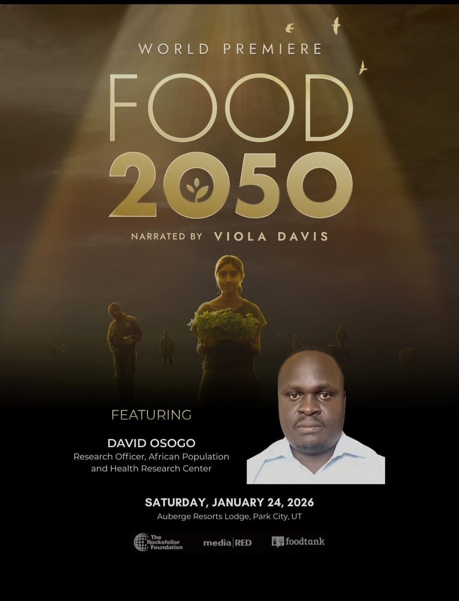Zero_Hunger_Ke's tweet image. From research to the global stage!

We are proud of our very own @d_osogo, who is in Los Angeles for the world premiere, joining a global conversation on nourishing and sustainable food systems.

@aphrc @foodtank @Liz_Kimani @RockefellerFdn 

#ZeroHunger #IamAPHRC #APHRCResearch