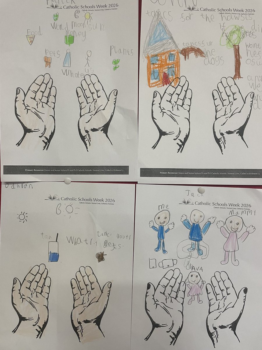 DurrowNS's tweet photo. Senior Infants celebrated Catholic Schools Week celebrating prayer, love and friendship, and family life, recognising the role of grandparents in our lives. https://t.co/Qziwm2HthE