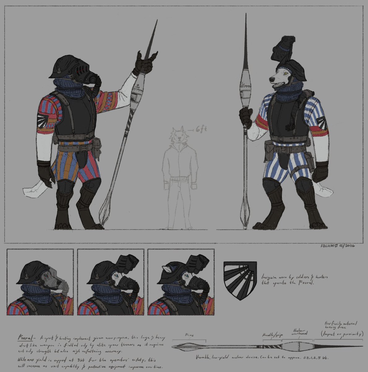 archinist's tweet image. Giant nuclear darts for when you have amorphous interdimensional horrors in your yard

More ideations