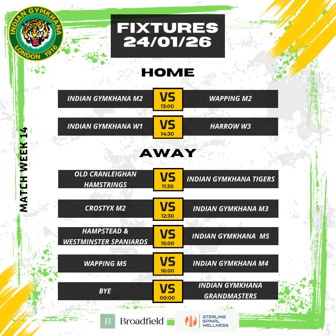 indiangymkHC's tweet photo. Match Week 14 fixtures

#hockeyplayer #hockeylife #hockeyskills #hockeytraining #hockeyislife #hockeyseason #hockeylove #hockeyteam #hockeyfamily #lovehockey #indiangymkhana #akhalal https://t.co/Job7FiWwxU