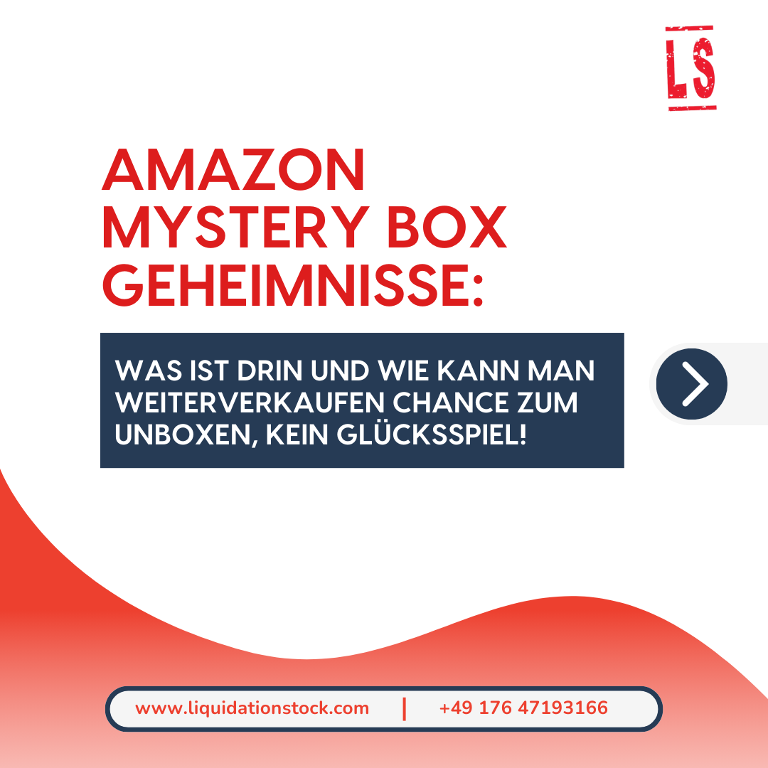 LStock_de's tweet photo. Amazon Mystery Box Geheimnisse: Was ist drin und wie kann man weiterverkaufen
 Chance zum Unboxen, kein Glücksspiel!
.
.
👉Jetzt hier klicken, um den vollständigen Leitfaden zu lesen:
https://t.co/xYnHzjNjvH

#liquidationstock #liquidationpartner #impexum #amazonmysterybox #b2b https://t.co/vxACUWjhLQ