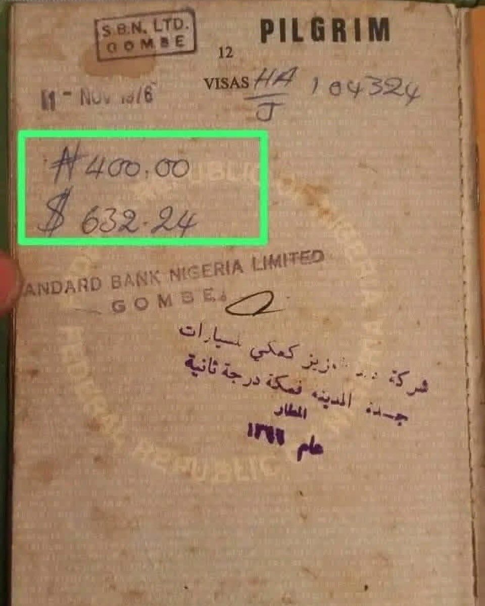 In 1976, ₦400 was equivalent to $632

Today, that same $632.24 is worth ₦930,657.28.

What went wrong?
