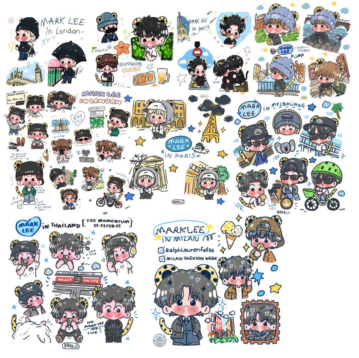 bbyedec's tweet image. marklee in paris 
marklee in osaka 
marklee in london
marklee in copenhagen
marklee in melbourne
marklee in thailand
marklee in milan