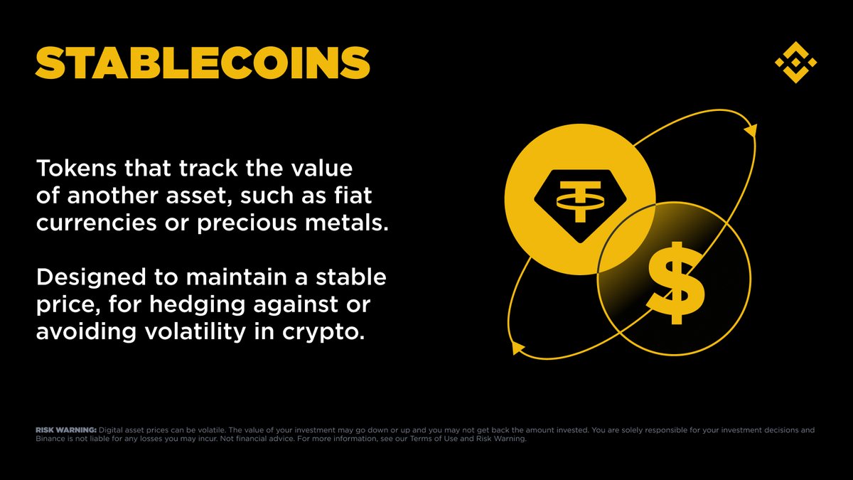 Stablecoins help protect your crypto from big price swings. They keep their  value close to real money, so your funds stay steady👇