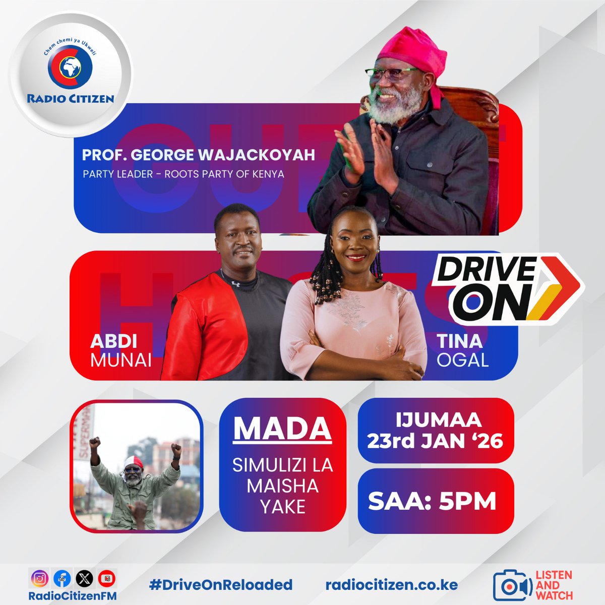 RootsPartyKe's tweet photo. Let's talk 
#DriveOn
Tina Ogal na  Abdi Munai https://t.co/RD2mjuhuR9