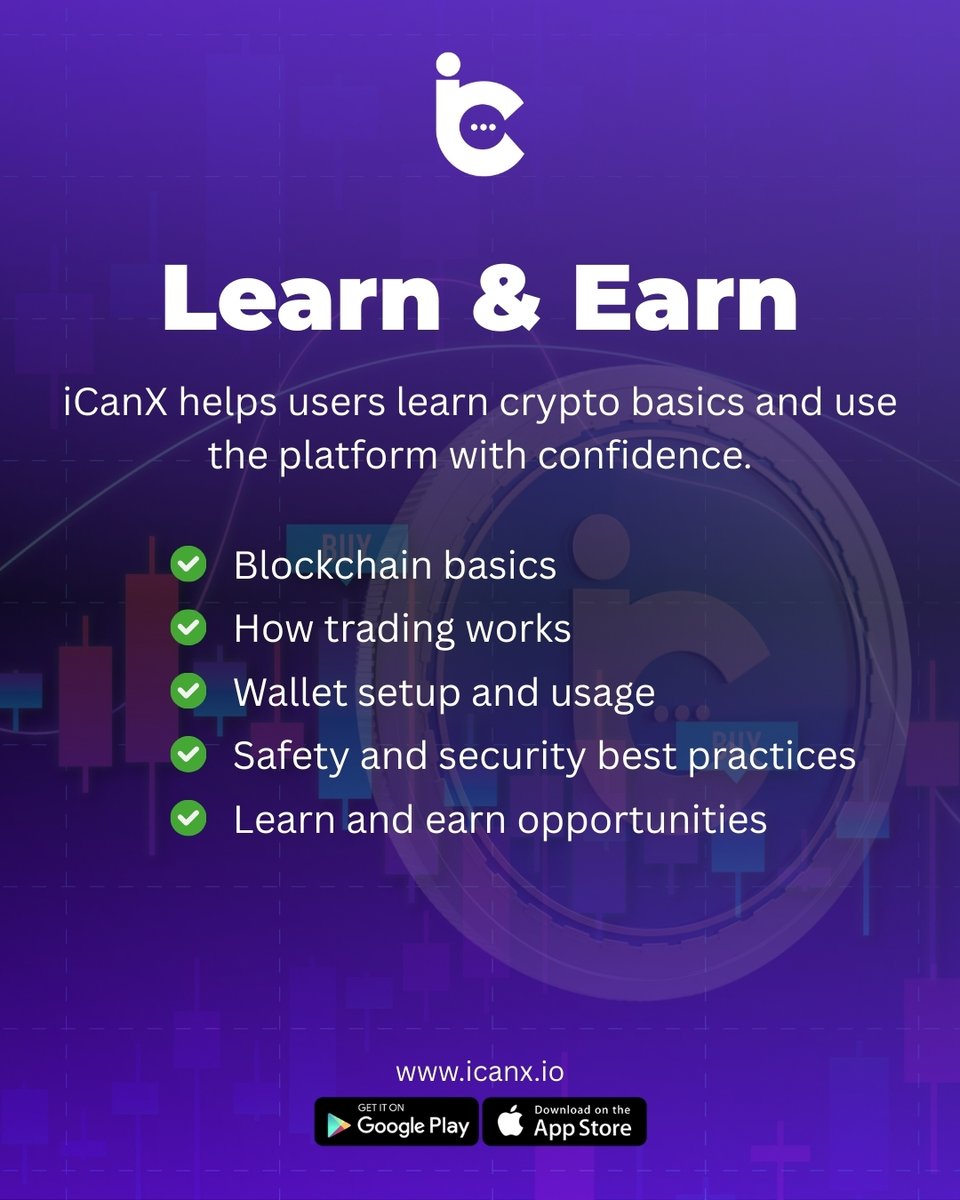 Built to support crypto learning.

Visit icanx.io
.
.
.
#icanx #icancoin #learncrypto #cryptoeducation #blockchain #web3 #digitalassets