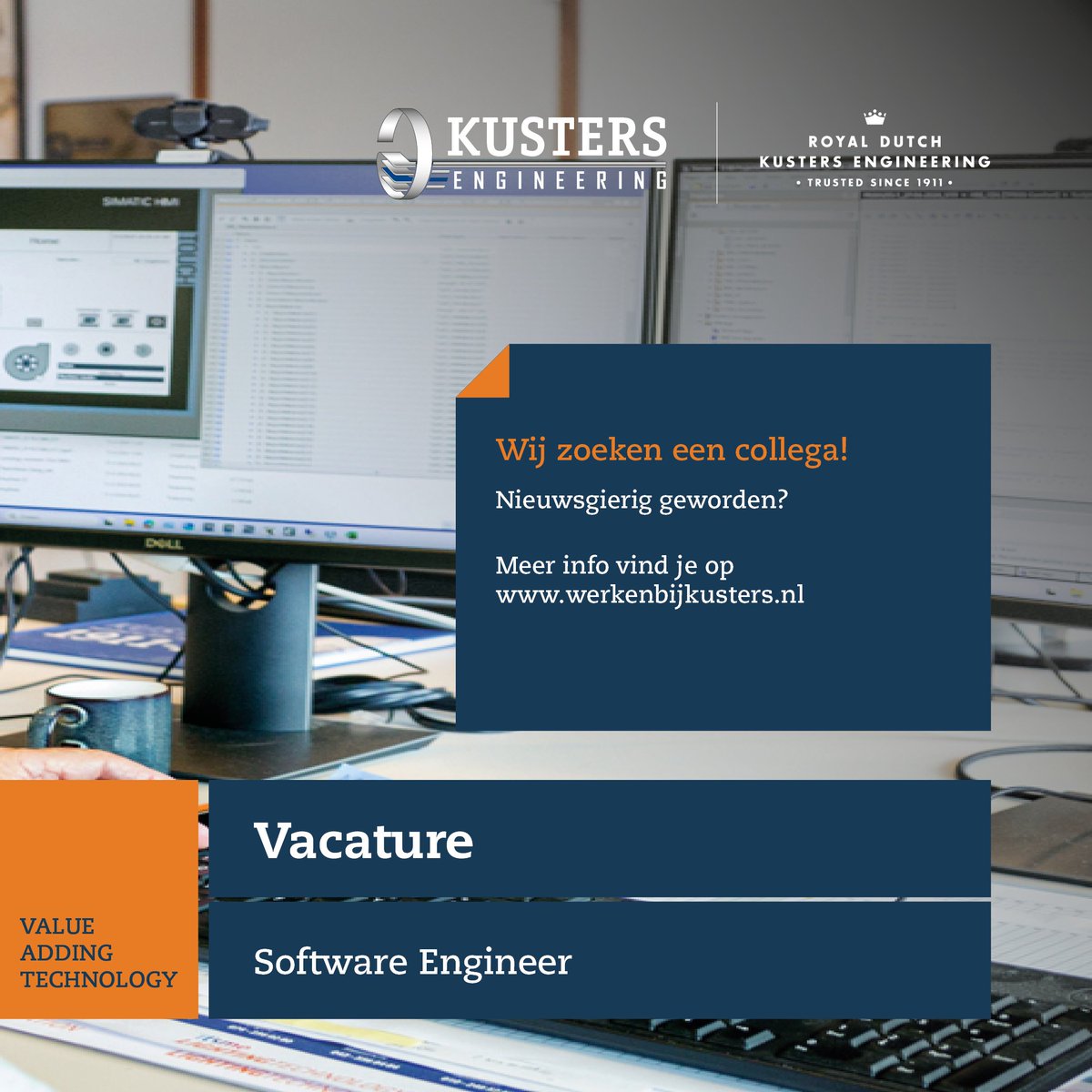 ✨ Wij zijn op zoek naar een Software Engineer!
Ben jij klaar om impact te maken binnen geavanceerde machinebesturing? In deze rol ontwikkel je slimme softwareoplossingen, vertaal je technische concepten naar efficiënte code.

👉 bit.ly/49PaGui