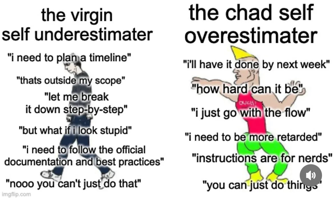 2026 müssen wir alle retardmaxxen und machen. 

Unironisch der beste Tipp, den ich geben kann: Einfach mal machen - ob Land verlassen, Business aufziehen, Süßmaus ansprechen. 

Risikomanagement halt so, dass es im Zweifel nicht existenzvernichtend ist.