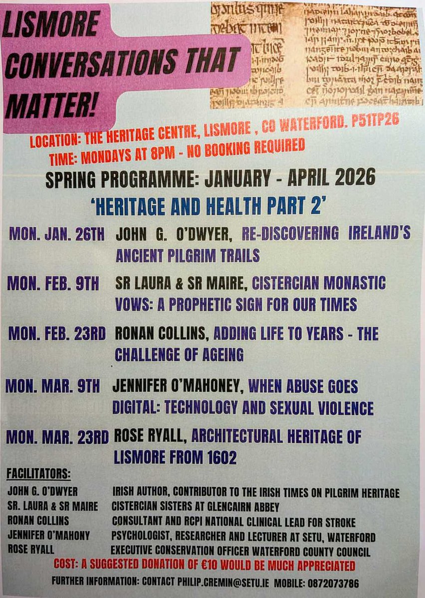Blackwatercs's tweet photo. Excellent talks coming up in the Spring 2026 Programme https://t.co/MwJNkUHldm