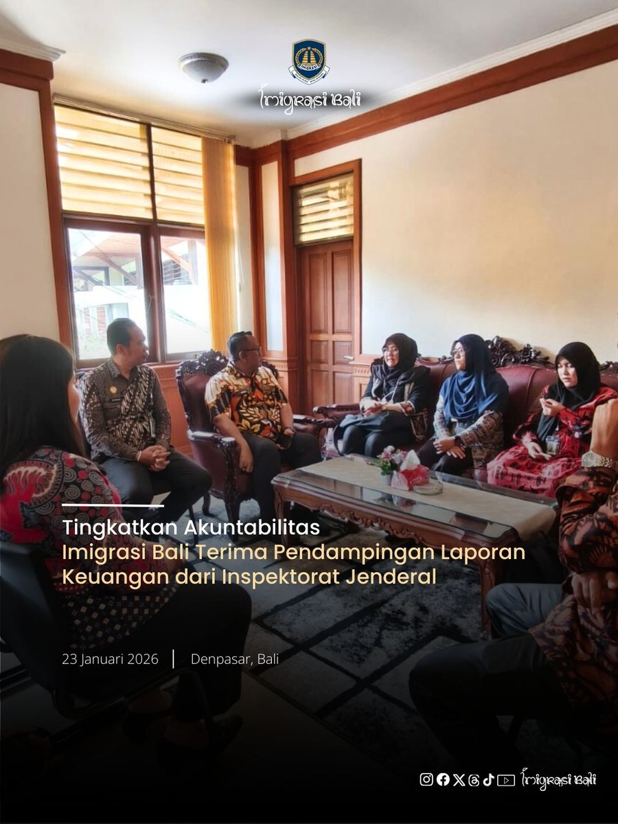 Tingkatkan Akuntabilitas, Imigrasi Bali Terima Pendampingan Laporan Keuangan dari Inspektorat Jenderal
instagram.com/p/DT2Uxwsk3m_/…