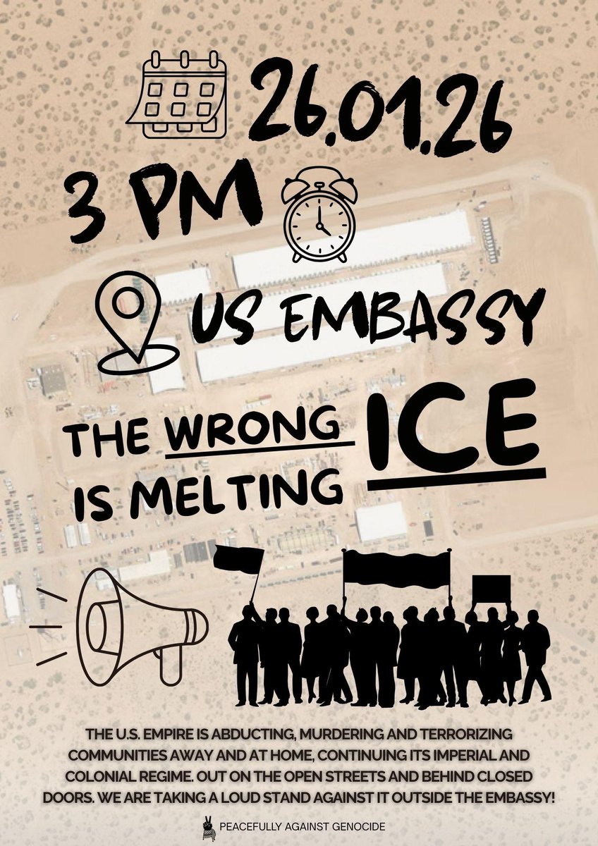 Mausebaer17's tweet photo. The wrong ICE is melting! Kommt alle am Montag, den 26.01.25 zur Botschaft der USA in Berlin auf den Pariser Platz am Brandenburger Tor! #b2601 Ab 15 Uhr wird es eine Kundgebung von Peaceful against Genocide geben. Seid dabei, seid laut! https://t.co/cH2Mph3T6f