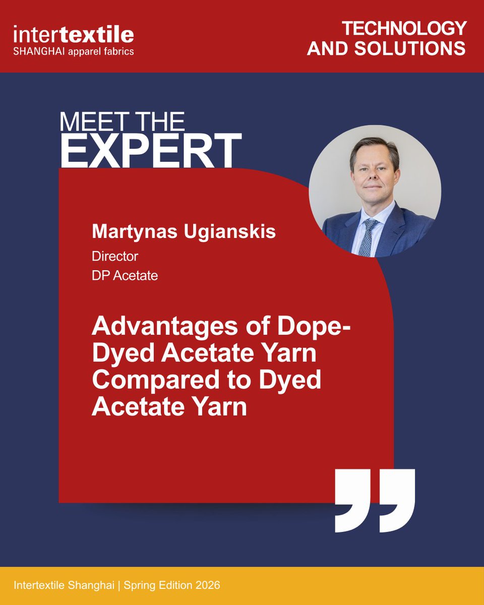 Intertextile's tweet image. 【More Insights at #Intertextile Spring 2026! Our Seminar Highlights Continue…】

More insightful sessions are coming! Here’s a sneak peek at what’s next in our forward-looking seminar series.

Check the highlights and plan your visit!

Pre-register now: dwz.cn/htiSxmLE