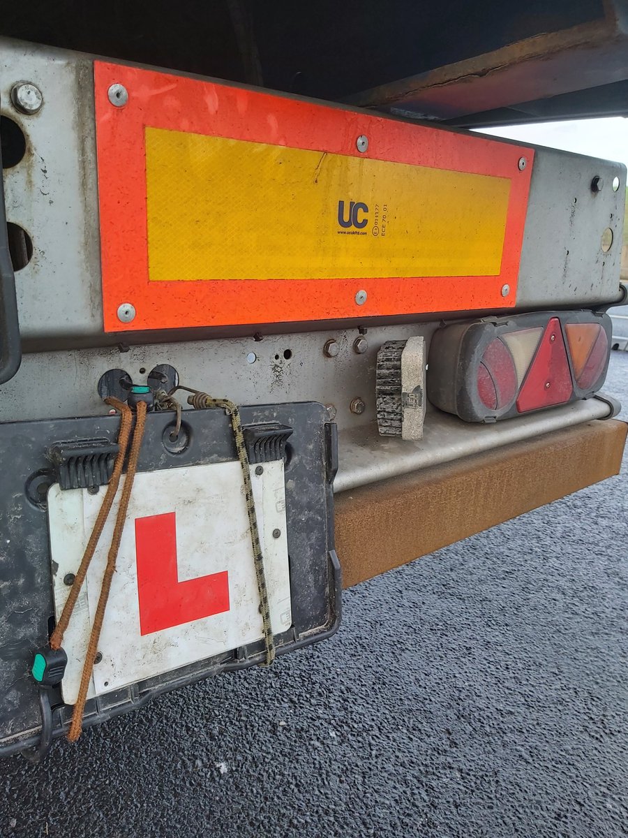 Driver training today. Out helping 1 of our driviers upgrading their cat C licence to a Cat CE licence. His test is in a few weeks so we've swapped the milk tanker for the Tautliner to help get test ready