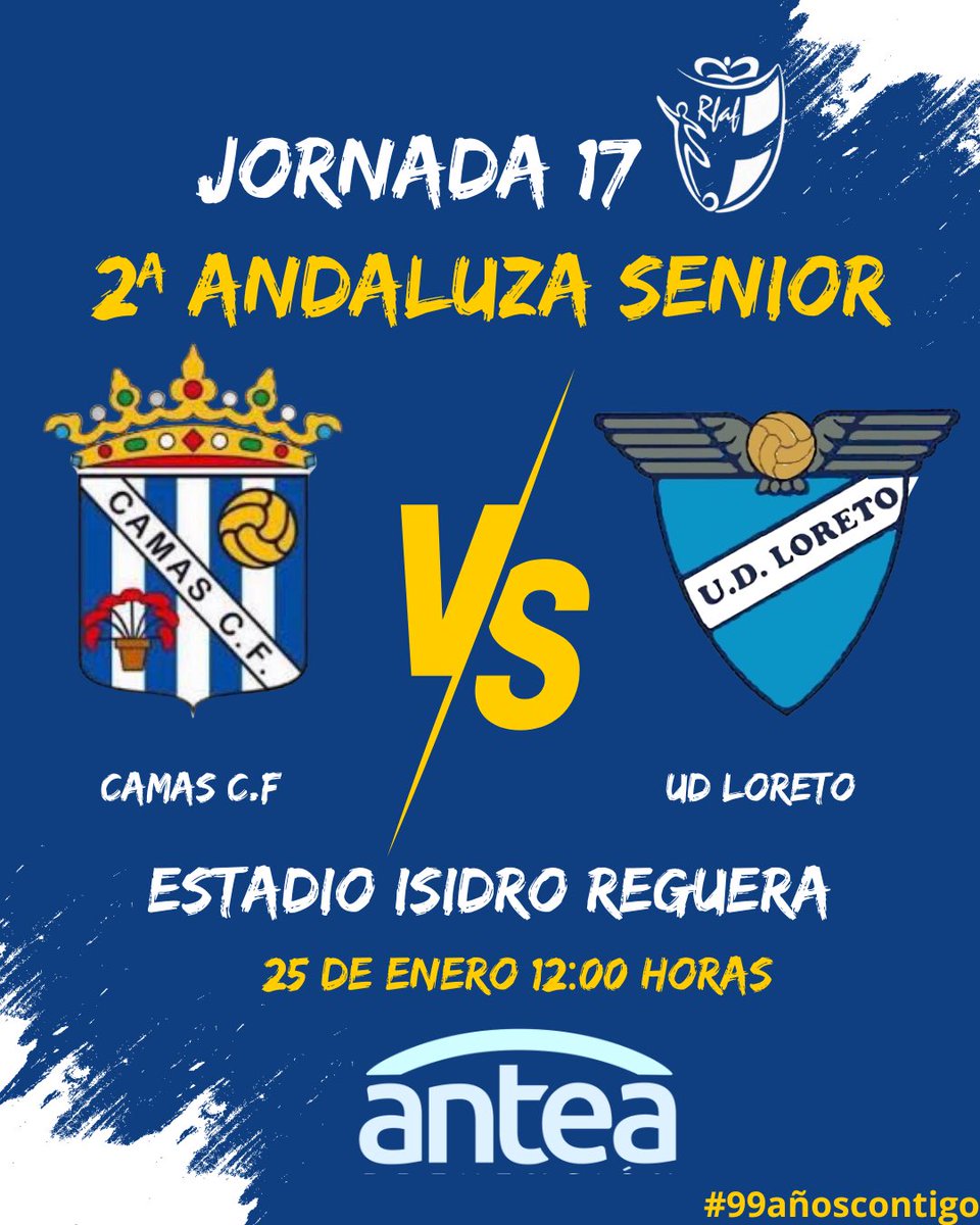 💙⚽️ MAREA AZUL, EL DOMINGO OS ESPERAMOS!! TENEMOS UNA CITA EN CASA!!

🆚Ud Loreto
🗓️ 25 de Enero
⏰ 12:00 horas
🏟️Estadio Isidro Reguera

#99añoscontigo