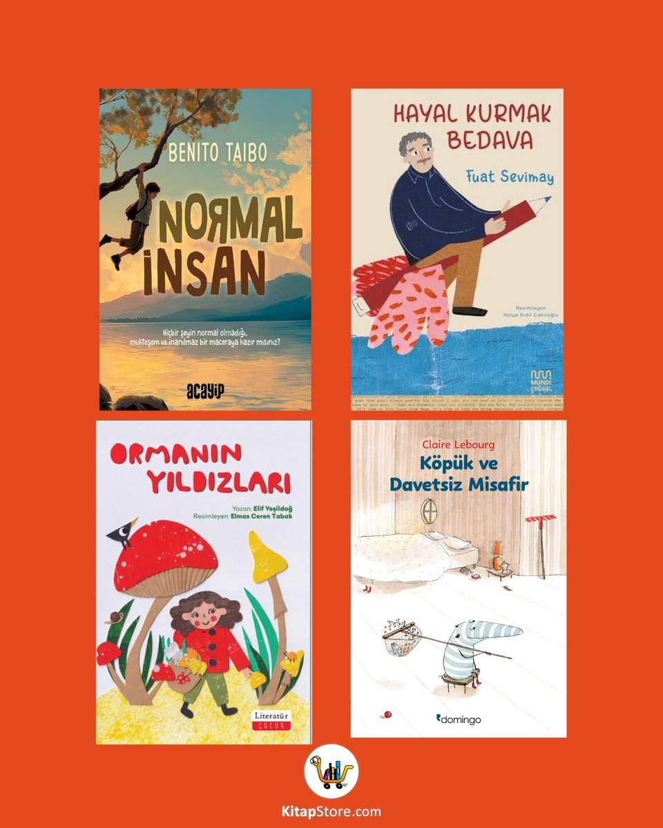 kitapstorecom's tweet image. 📚 Çocuk Okurlar İçin Harika Kitaplar! ✨🌍🐰

Bu hafta Normal İnsan ile Sebastián’ın akıl almaz maceralarına atılacak, Hayal Kurmak Bedava ile Kerem ve arkadaşlarıyla hayal gücünün kapılarını aralayacak, Ormanın Yıldızları ile Zeynep’in peşine takılıp ormanın sakladığı…