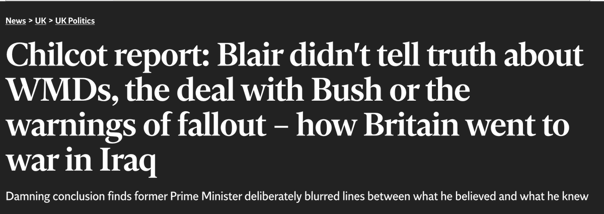 I always post this tweet when Tony Blair is trending, it's a tradition: Tony Blair is a war criminal. RT if you agree. #Iraq