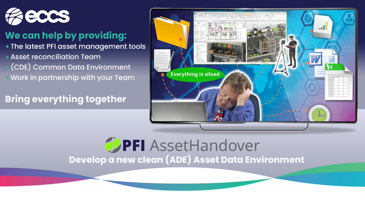 Is Everything Siloed?
ECCS can help bring everything together by developing a new clean (ADE) Asset Data Environment for PFI Asset Handover.