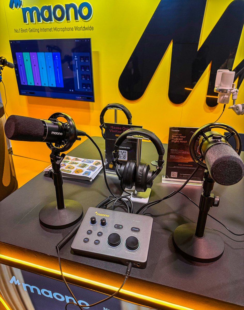 Maono_Global's tweet photo. Live from the NAMM Show.
Everywhere you turn, it’s about sound —
real voices, real setups, real conversations.

Visitors are trying out our mics and singing their hearts out, the booth energy is unreal.

We’re meeting musicians, creators, and audio lovers,
capturing moments as they happen.

More updates coming soon.

#maono #maonomicrophone #namm #nammshow #contentcreators #audio #musiccreator