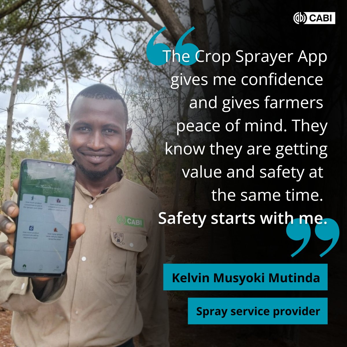 Meet Kelvin Musyoki Mutinda, a 30-year-old spray service provider.

Before using the Crop Sprayer app, Kelvin relied on guesswork, which often resulted in overused pesticides, scorched plants, and frustrated farmers.

Now, he has precise calculations at his fingertips!