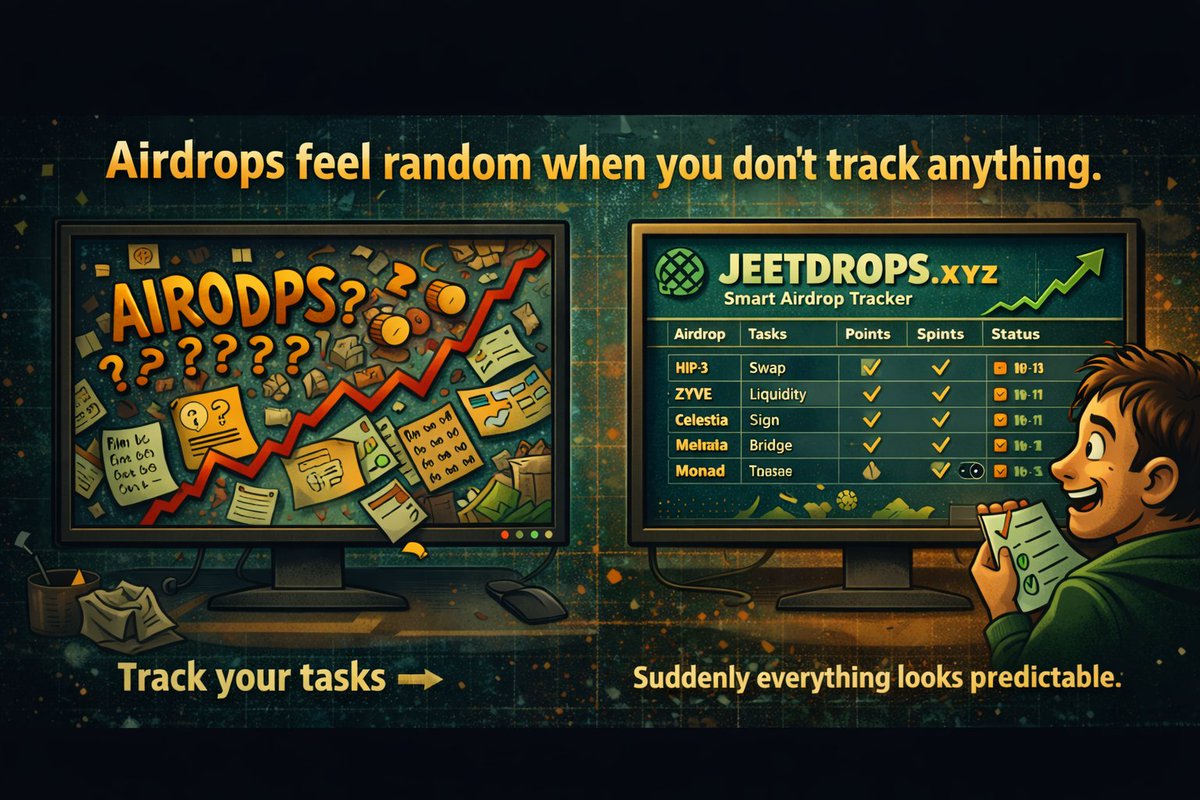 Jeetdrops's tweet image. If you farm 1 airdrop a day for 30 days
you'll know more than 95% of crypto.

You'll stack:
- Skills
- Points
- Eligibility
- Early entries
- Real money

Do it. Start today.
Your future self will thank you.