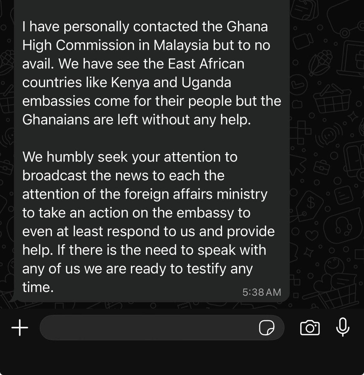 Dear .<a href="/GhanaMFA/">Ghana MFA</a> <a href="/S_OkudzetoAblak/">Sam Okudzeto Ablakwa</a> 

You do have an open letter from Malaysia 🇬🇭