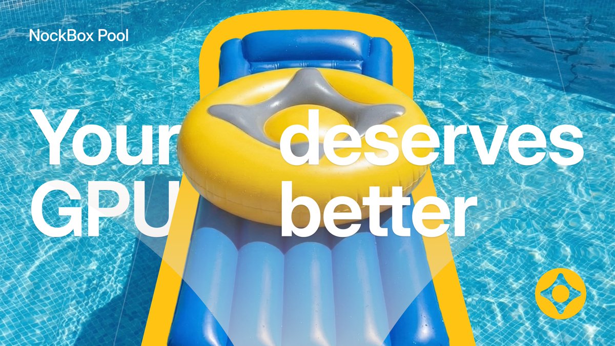 Your GPU deserves better. ⛏️

Stop leaving NOCK on the table → pool.nockbox.org