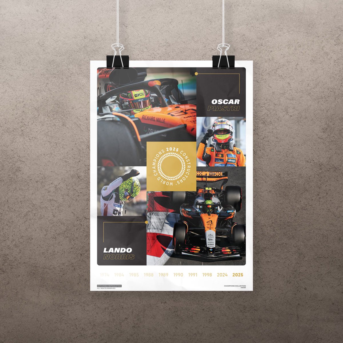 Can McLaren repeat their success this season? 🏎️

➡️ This stylish poster was included in last month’s box! 📦 

#DriveCrate