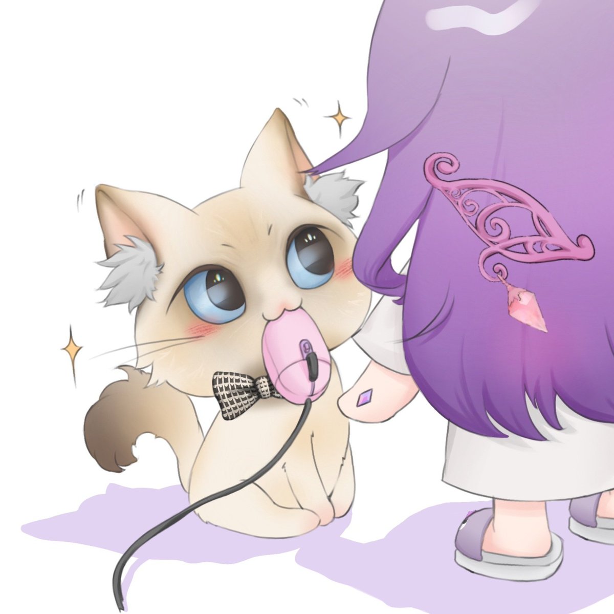 Biboo and her cat💜
#bijouwled