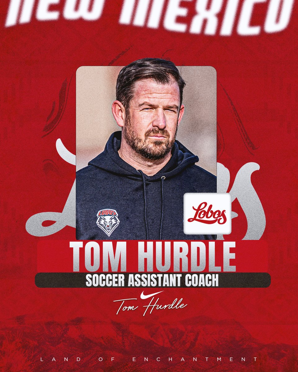 UNMLoboWSoccer's tweet image. Introducing our new assistant coach, Tom Hurdle. 

RELEASE: tinyurl.com/bde9hf2r
#GoLobos