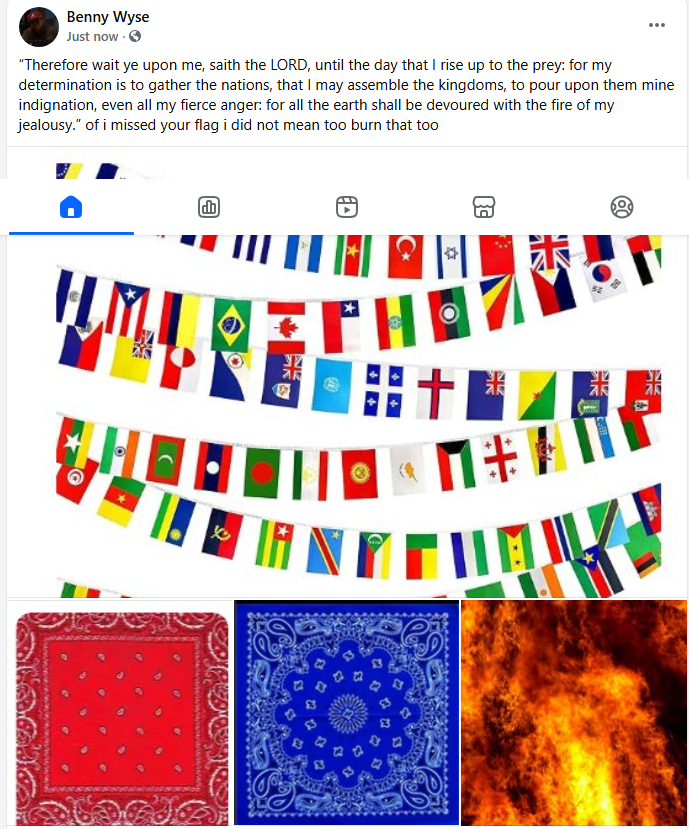 Bigonebeatz's tweet photo. here I am burning all flags https://t.co/j39cCSHNDY