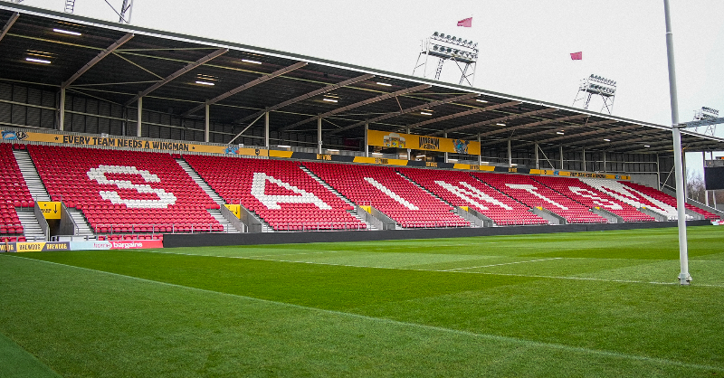 Saints1890's tweet photo. 🦅 Introducing The Wingman North Stand 🍻

St.Helens R.F.C. is thrilled to confirm that the North Stand of the @BrewDogStadium will be named The Wingman North Stand as part of @BrewDog's partnership with the Club!

Full story 😇👇

#COYS