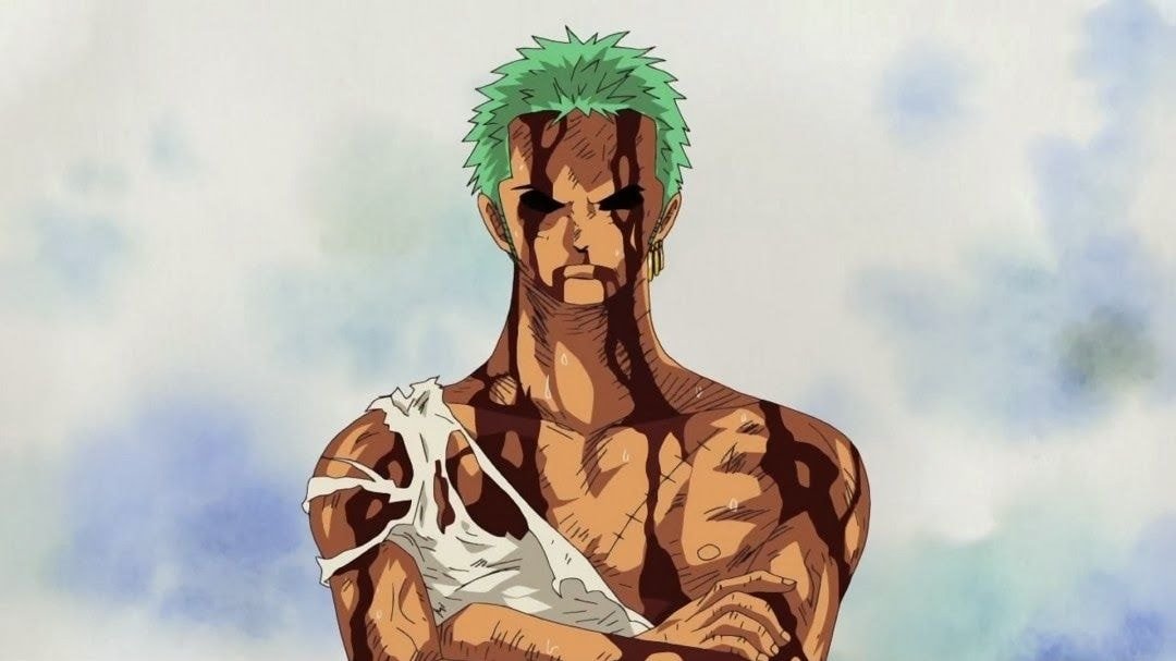 #ONEPIECE Zoro mistakenly spilled a bottle of Soya Sauce on himself and acted tuff
