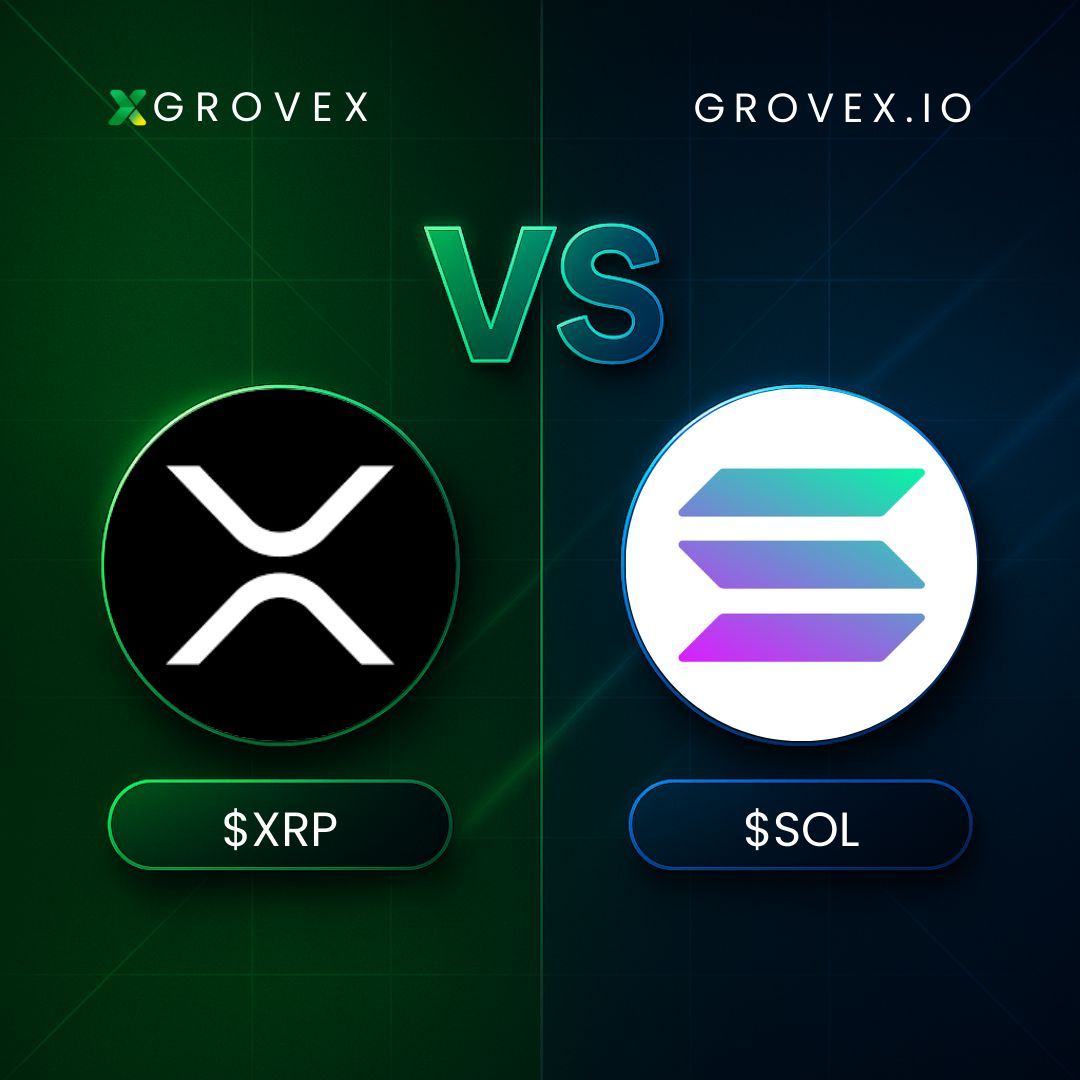 XRP or $SOL 👀 Which side are you on today? 👇 Trade both on  https://t.co/7j4zCnYLbR #XRP #SOL #Crypto #GroveX
