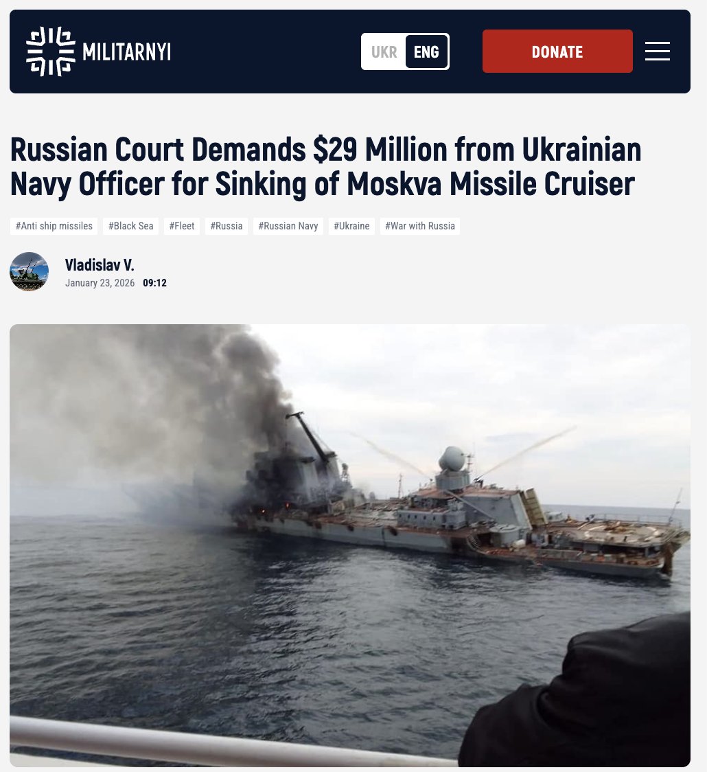 April 2022: The Moskva sank while under tow due to an accident
Jan 2026: Ukraine sank it with missiles

Propaganda is hard cos the past changes so quickly you have no idea what will happen yesterday