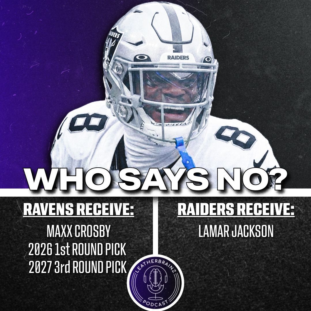 BLOCKBUSTER TRADE 💣

Ravens trade Lamar. Raiders trade Maxx and Mendoza.

Who says no?!