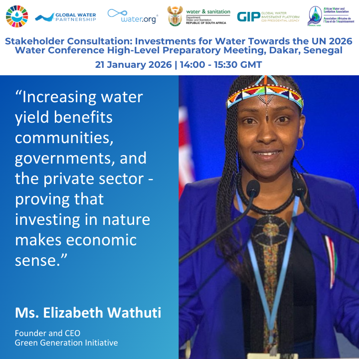 GWPnews's tweet photo. 💧 One critical gap in addressing global #WaterChallenges is the underinvestment in source water protection and nature-based solutions. While financing often prioritises hard infrastructure, the #ecosystems that generate and sustain #water remain undervalued.

- Elizabeth Wathuti https://t.co/H7mZF3CqPq