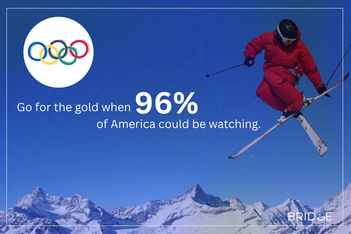 ConnectByBridge's tweet image. 96% of Americans watched the 2024 Paris Olympics, &amp;amp; this year, streaming is leading the charge with how viewers are tuning in (Yahoo Sports). Want to take home the gold this season? Rise to the top with your CTV ads, &amp;amp; prove results from fans through People Match™. #Olympics