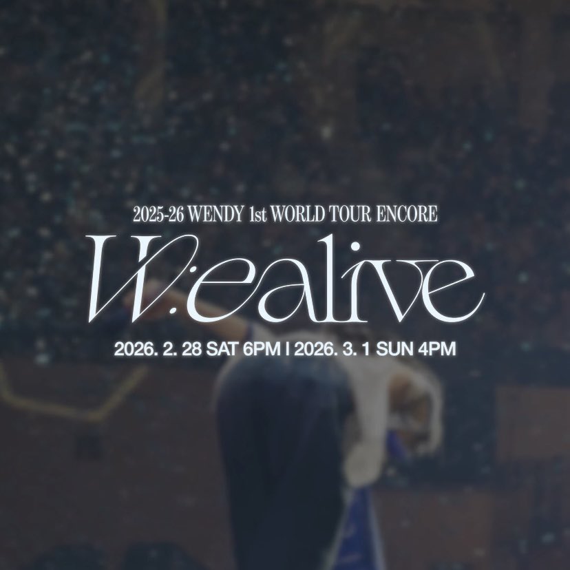 wenderland__'s tweet image. เวนดี้ประกาศจัดคอนเสิร์ตรอบ ENCORE !!!!!!!!! เริ่มวันที่ 28 ก.พ./1 มี.ค นี้