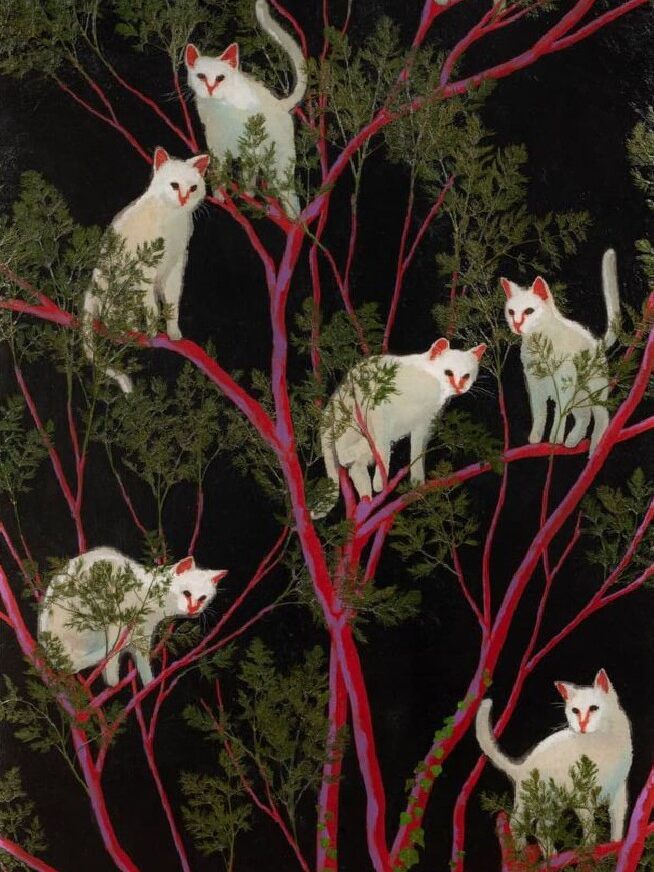 Luis Xertu (Mexican, 1985) - Tree with Cats (2024)
